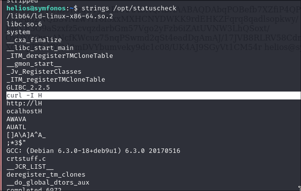 Strings sobre statuscheck.