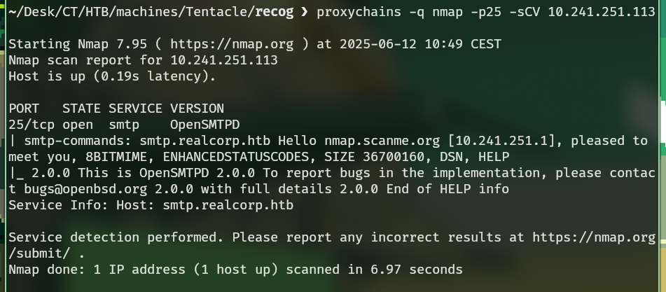 Información extra del servicio que corre en dicho puerto.