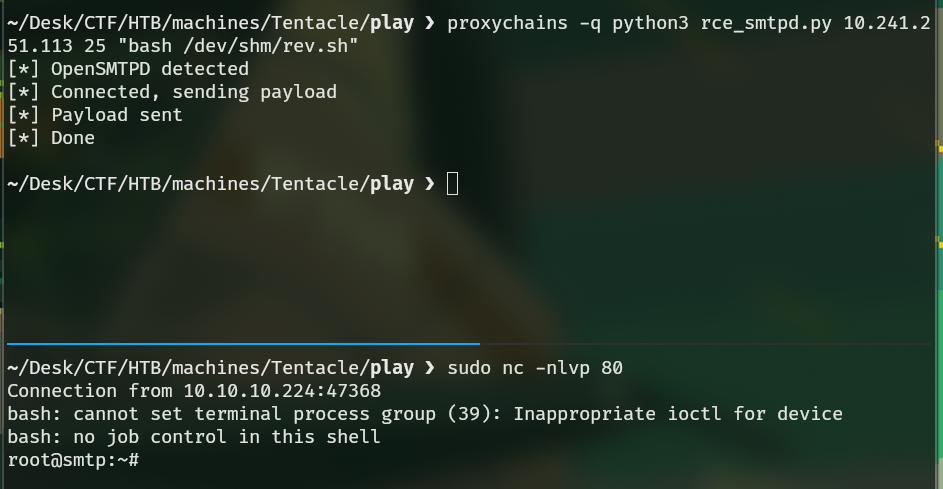 Obteniendo la reverse shell.