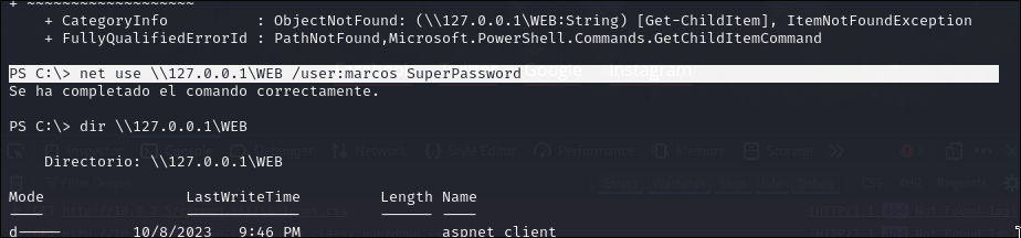 Credenciales de marcos de SMB.