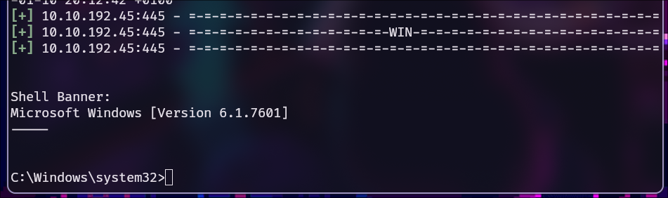 Conexión exitosa con metasploit.